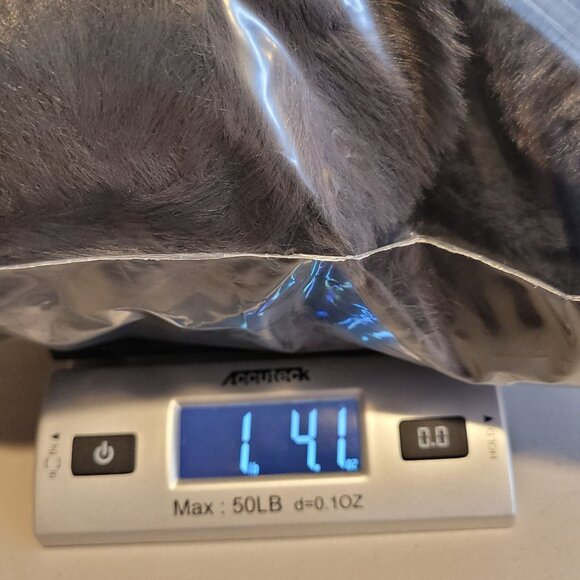 This & That Gray Faux Fur Trim Poncho Cape One Size - Picture 15 of 15